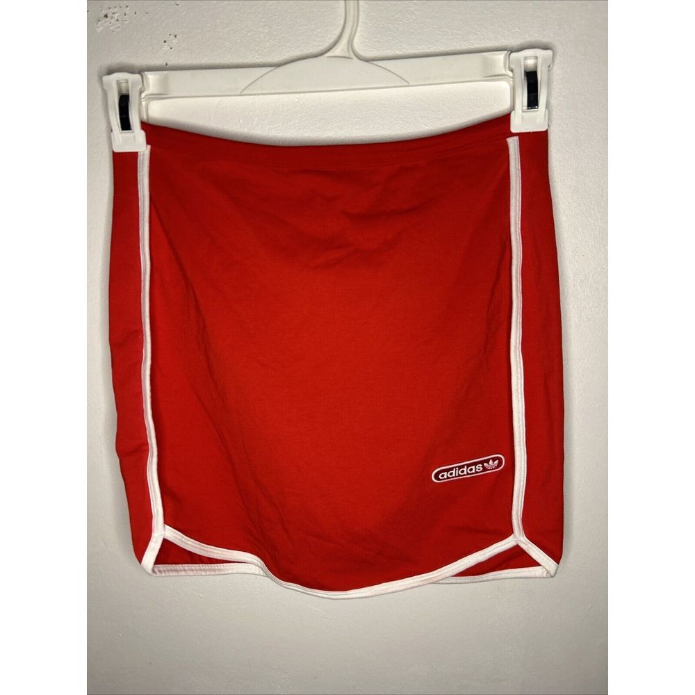 Adidas Women's Mini Skirt With Binding Details, Vivid Red